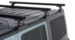 Rhino Rack Jeep JKU Heavy Duty RLT600 Black 3 Bar Backbone 2007 - 2018 -Outdoor Off Road Gear Shop Wrangler JK 3br RB1500B RLT600 RJKB1 05