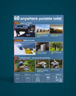 Clean Waste GO Anywhere Portable Toilet -Outdoor Off Road Gear Shop go5